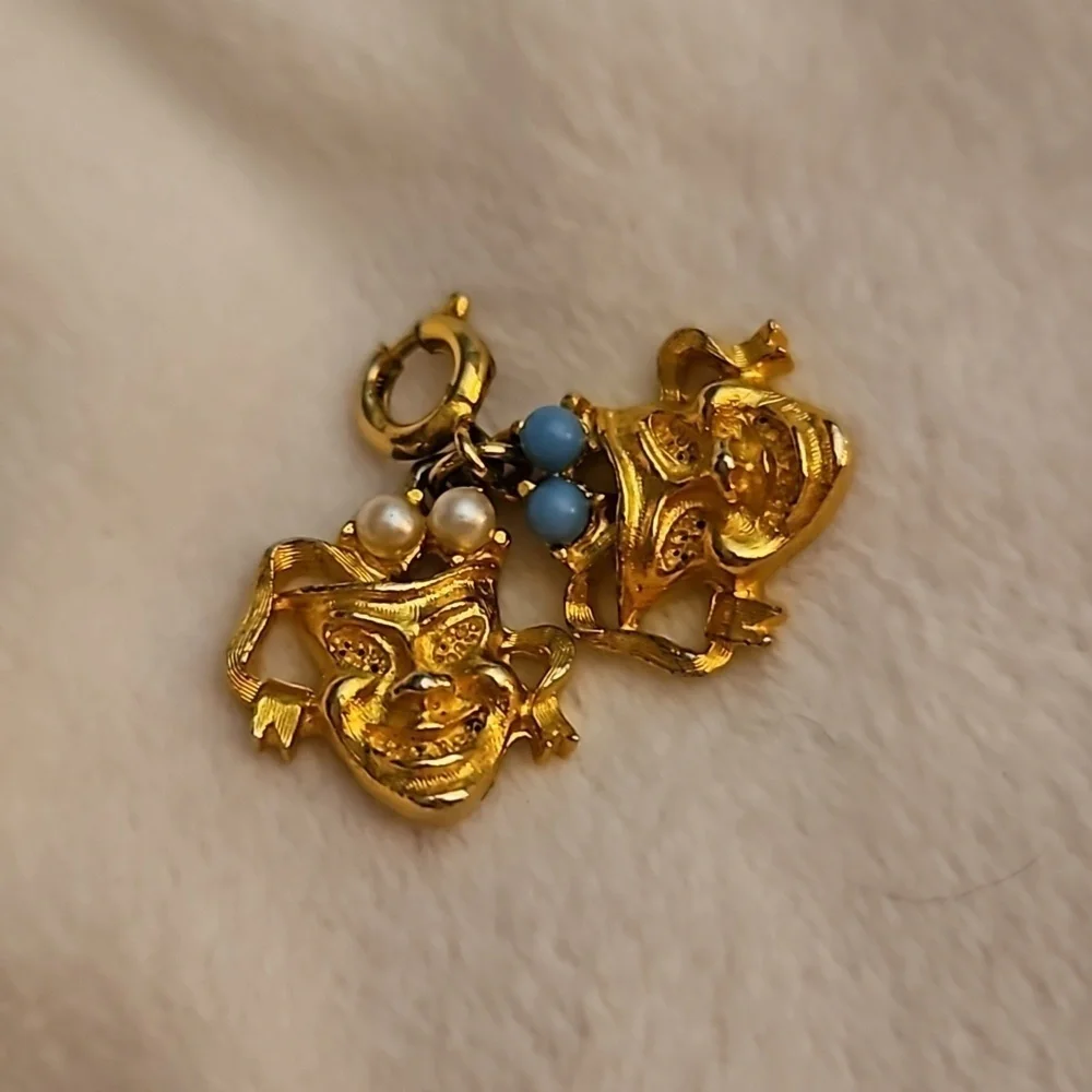 Vintage Mid-century Theater Drama Masks Charm